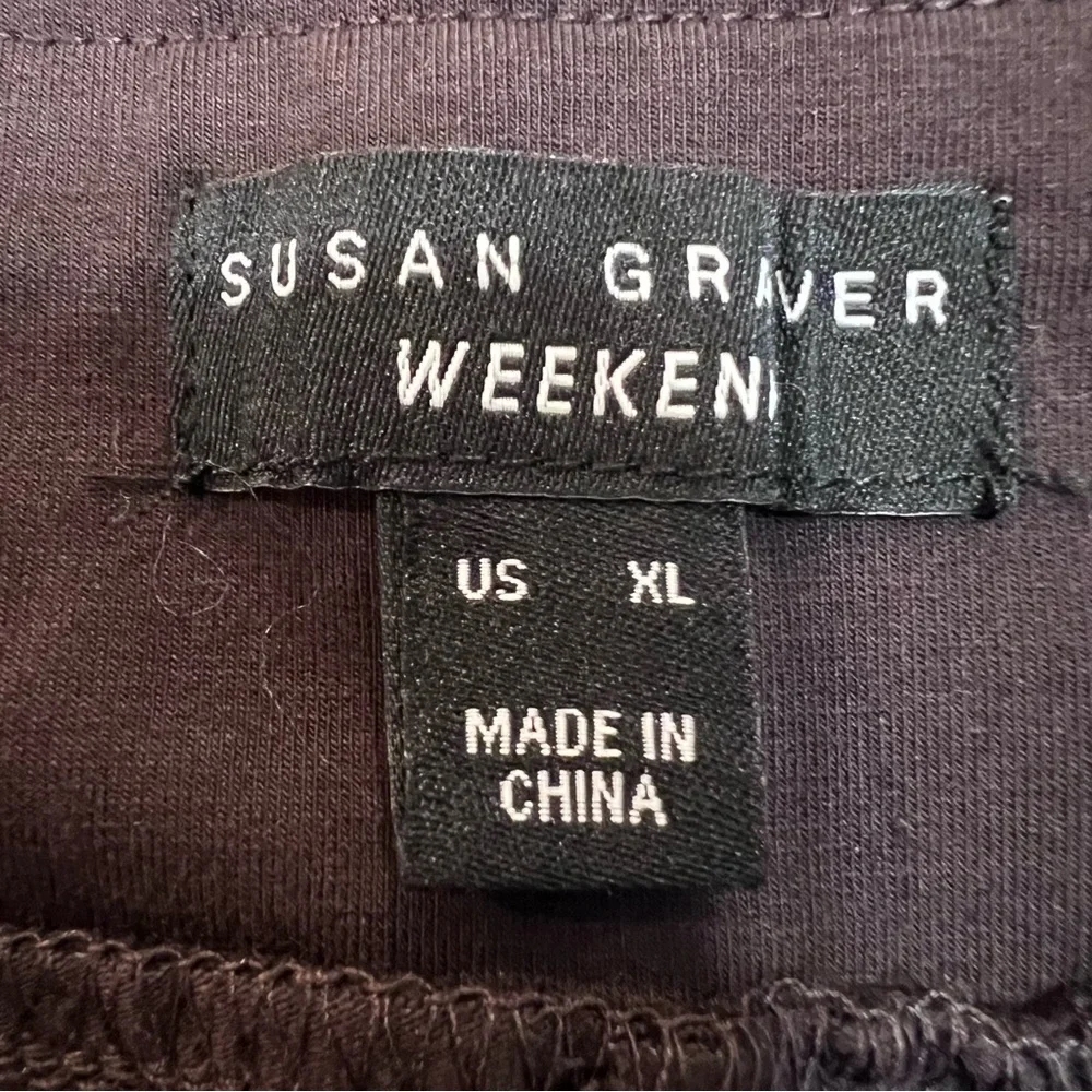 Susan Graver Women's Dark Brown Regular Weekend Premium Stretch Leggings. XL - Picture 2 of 8